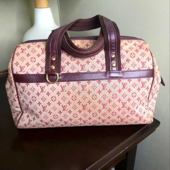 Louis Vuitton Denim Min Lin Josephine GM Bordeaux Monogram, Red - Picture 4 of 11